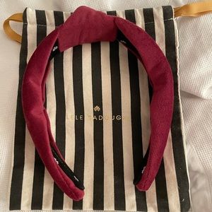 Lele Sadoughi NWT cranberry velvet headband